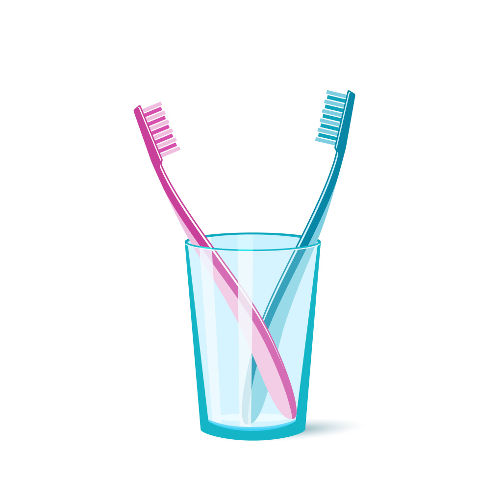 Зубная щётка в стаканчике для детей